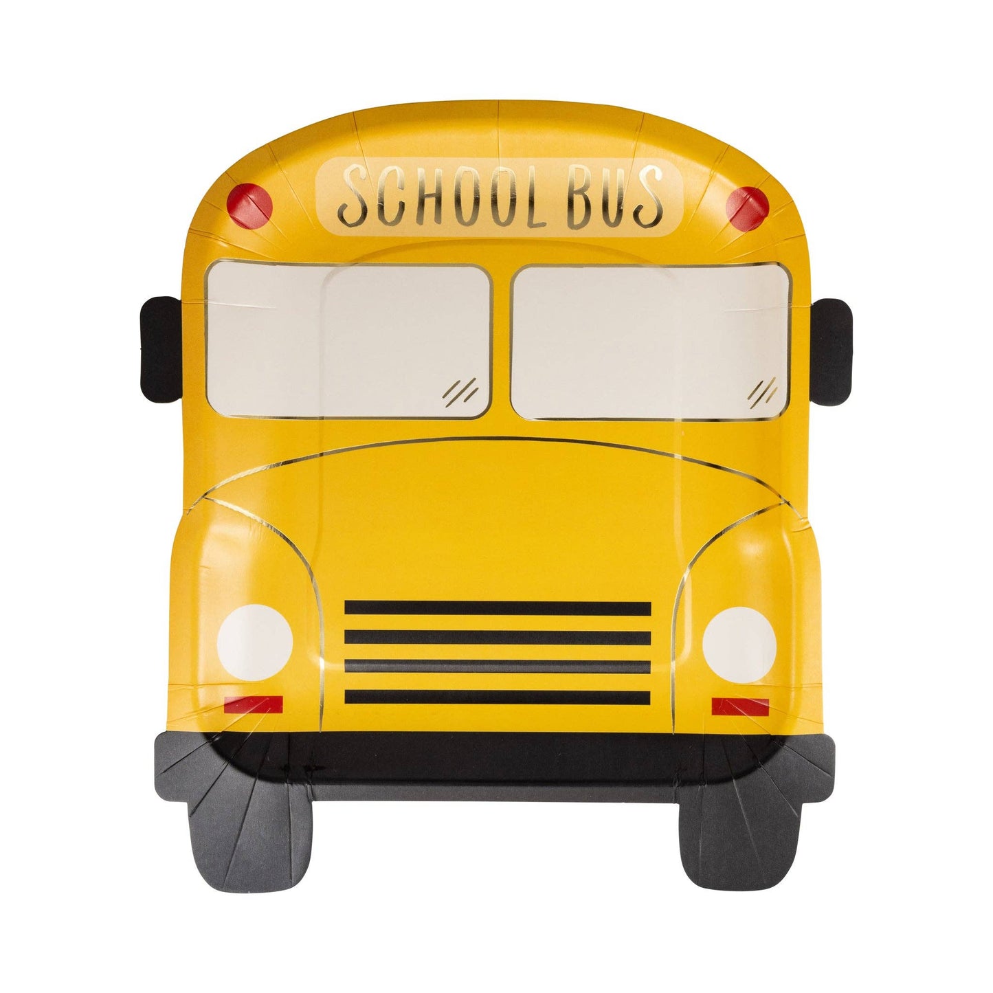 School Bus Shaped Paper Plates | 8 count