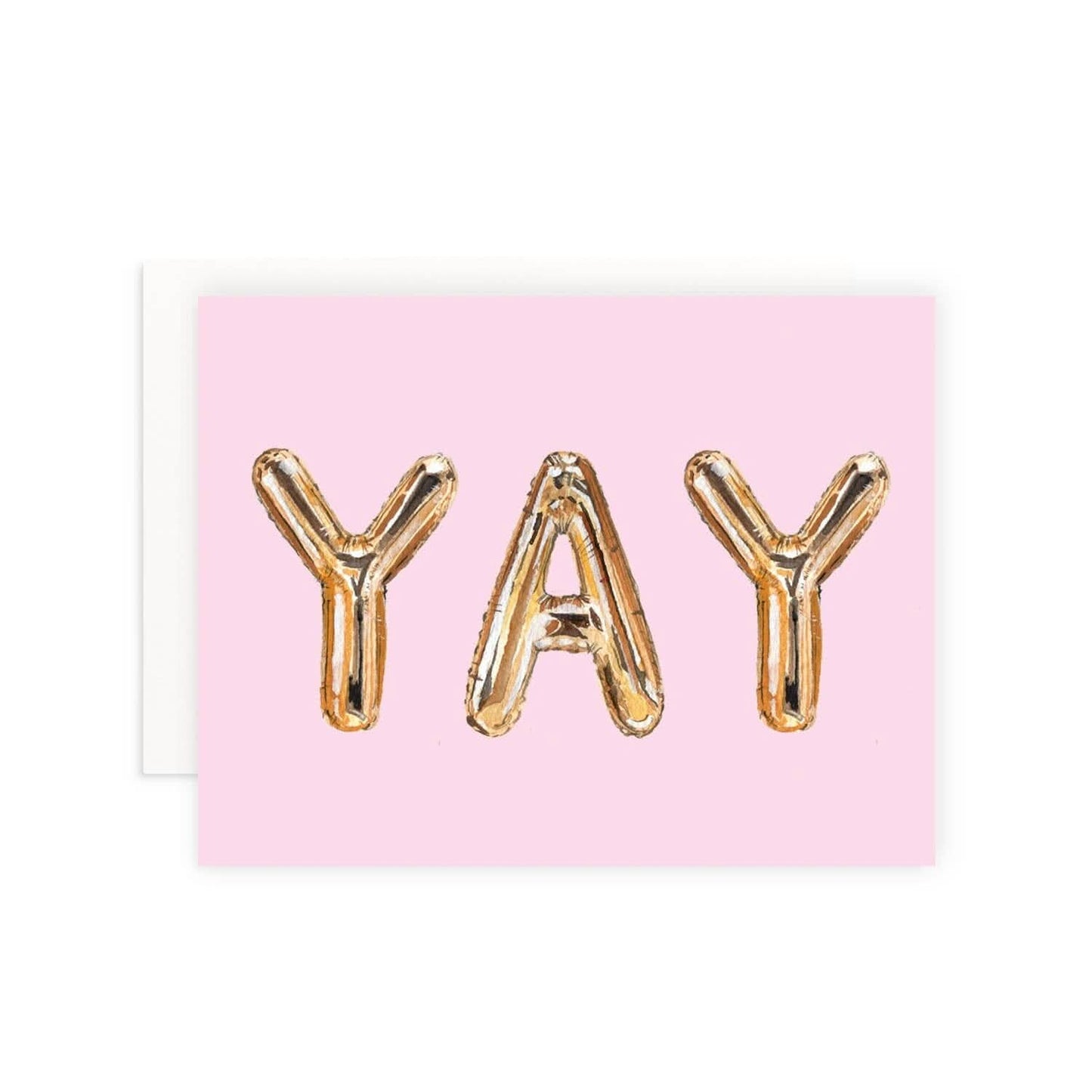 Cami Monet YAY Mylar Balloons greeting card featuring colorful balloon illustrations on a single card design.