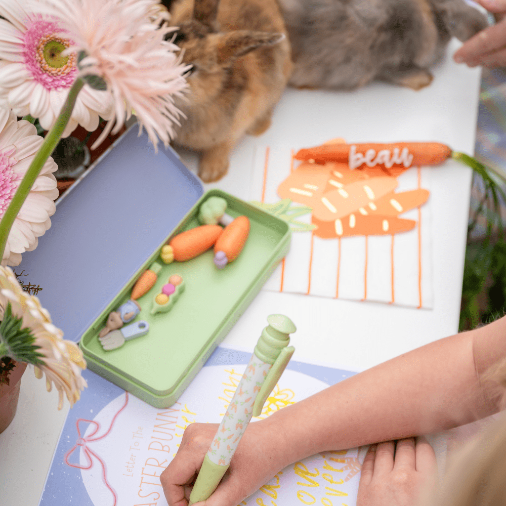 Bunnies In The Garden Eraser Set | Set of 8 - Porcupine Paper Co.