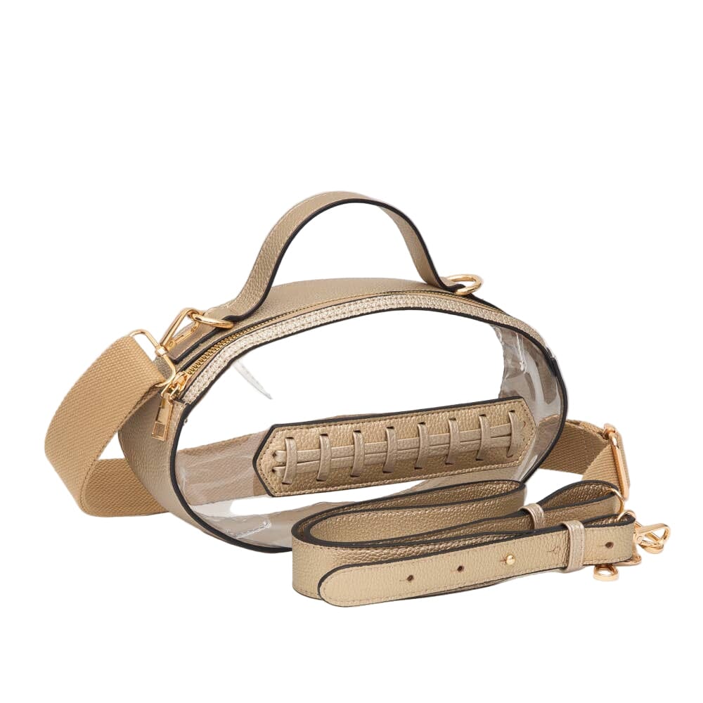Game Day Football Style Clear Bag | Gold