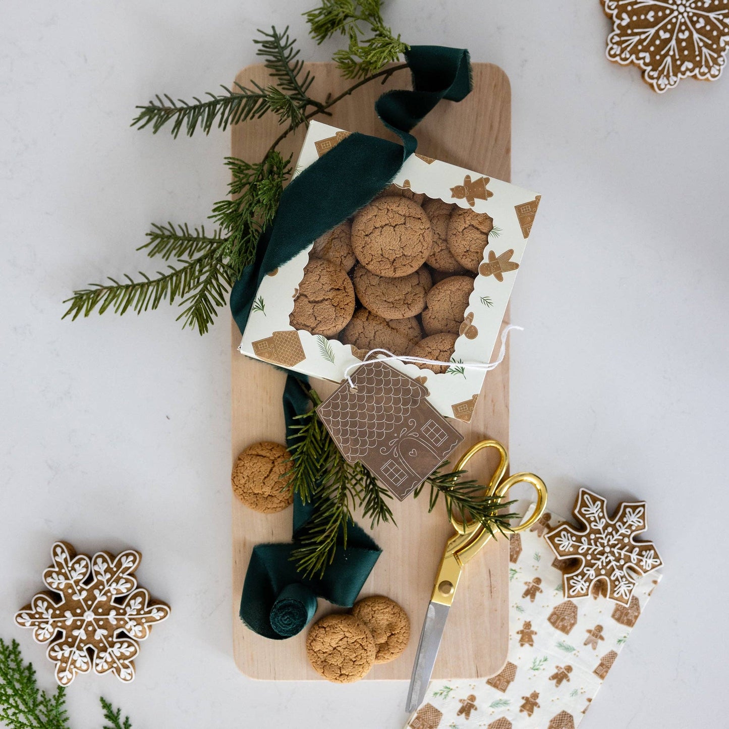 Whimsy Gingerbread Cookie Boxes | 6 count