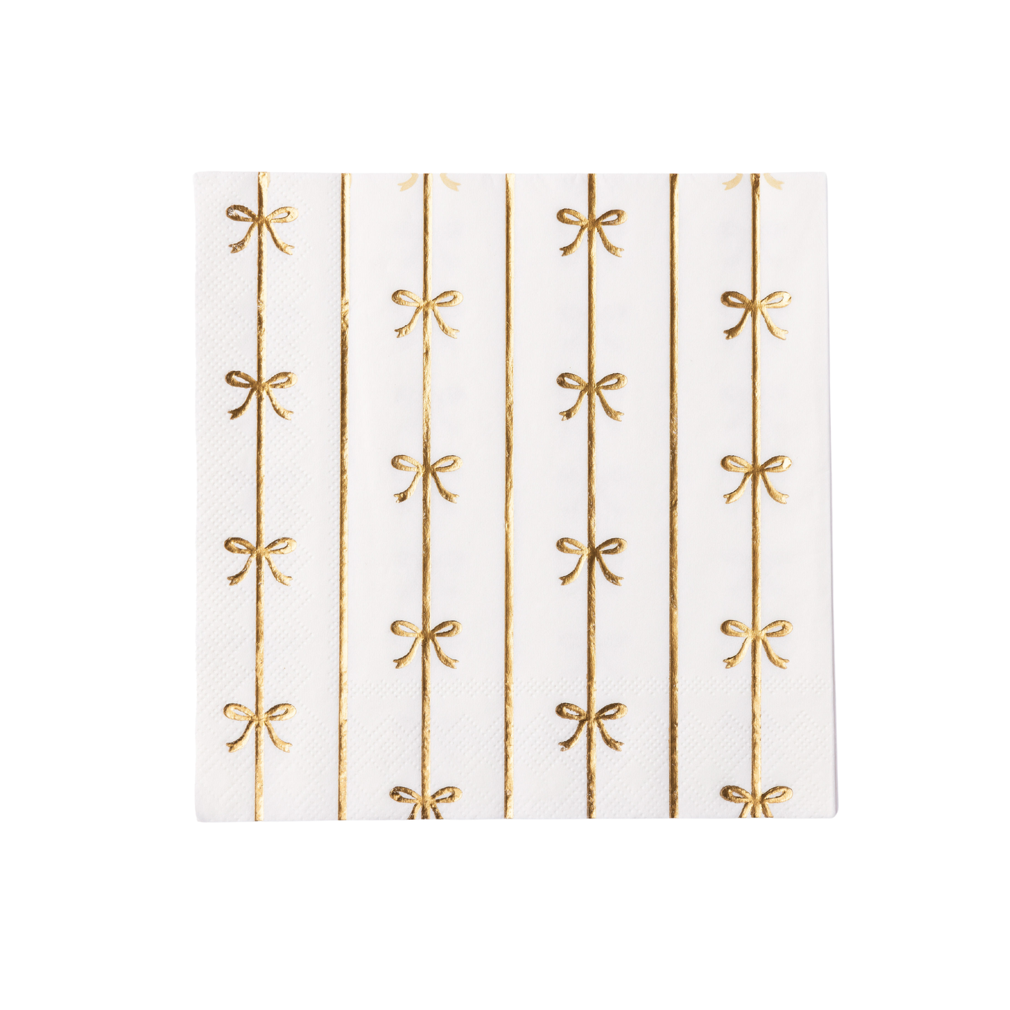 Gold Signature Bow Large Napkins | 20 count