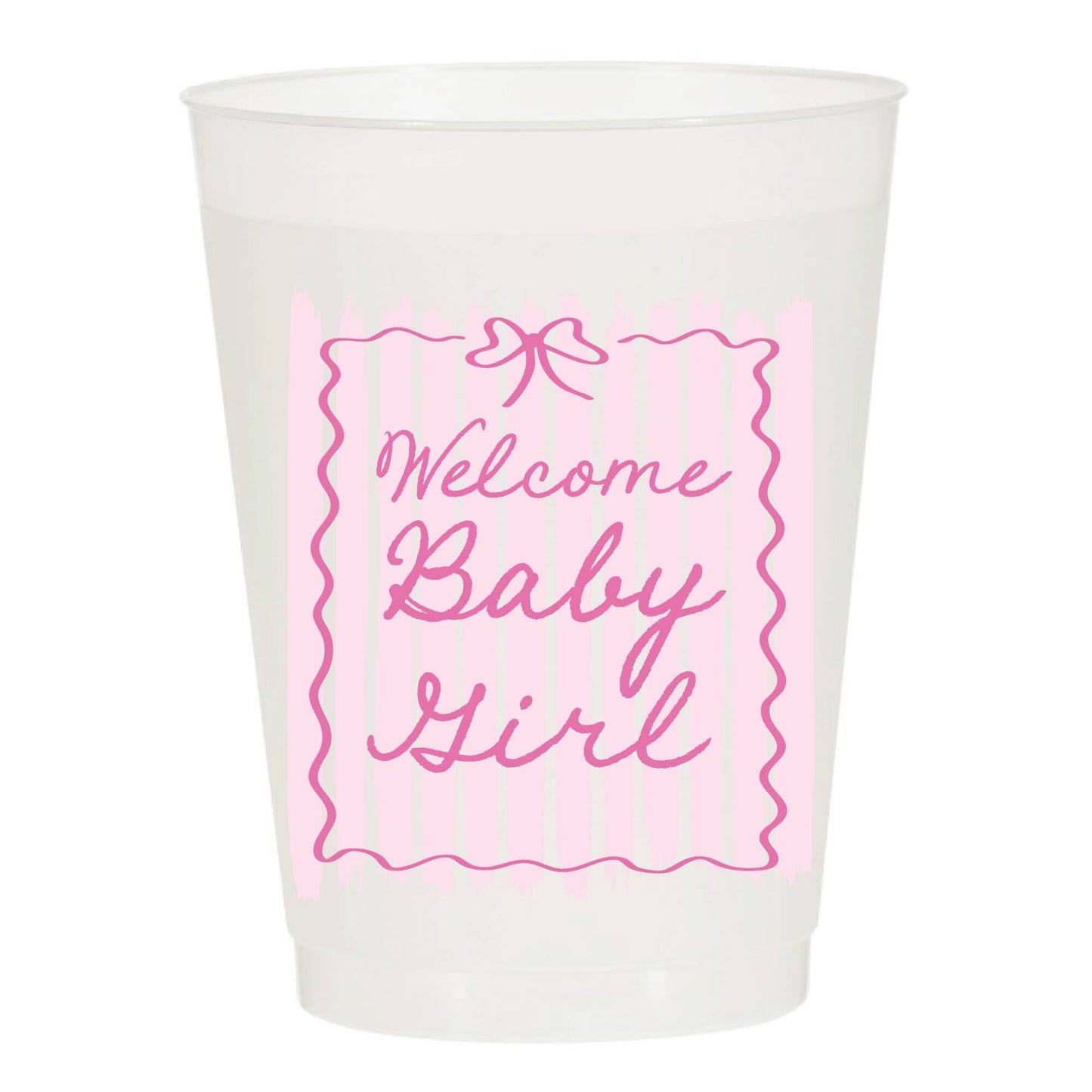 Welcome Baby Girl Frosted Cups | Baby | Pack of 6
