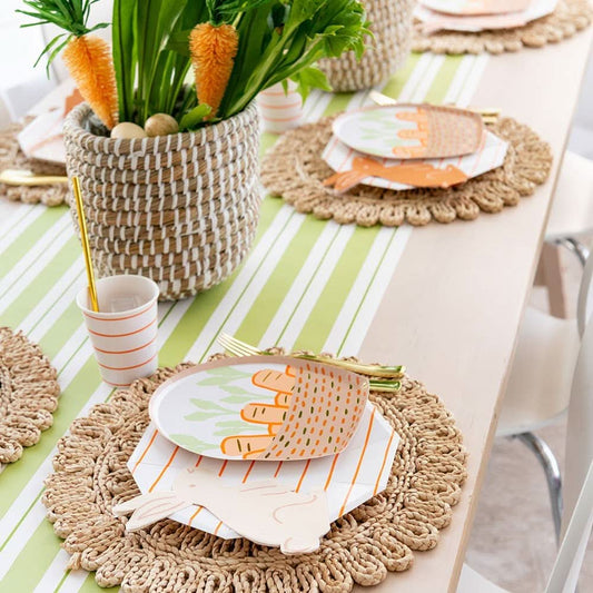 Bunnies In The Garden Small Basket Plates | Pack of 8 - Porcupine Paper Co.