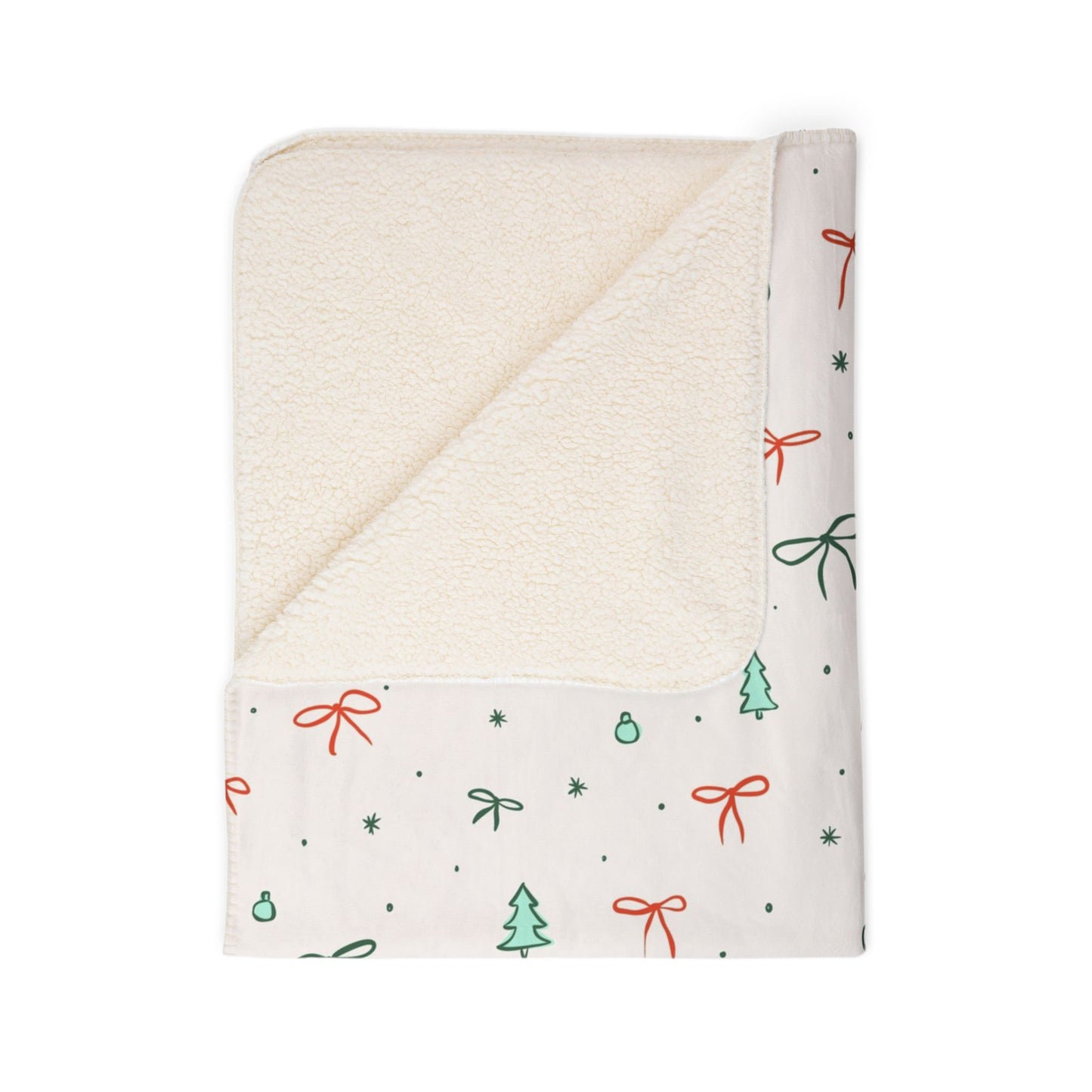 Christmas Ribbon Fleece Blanket | 50" x 60"