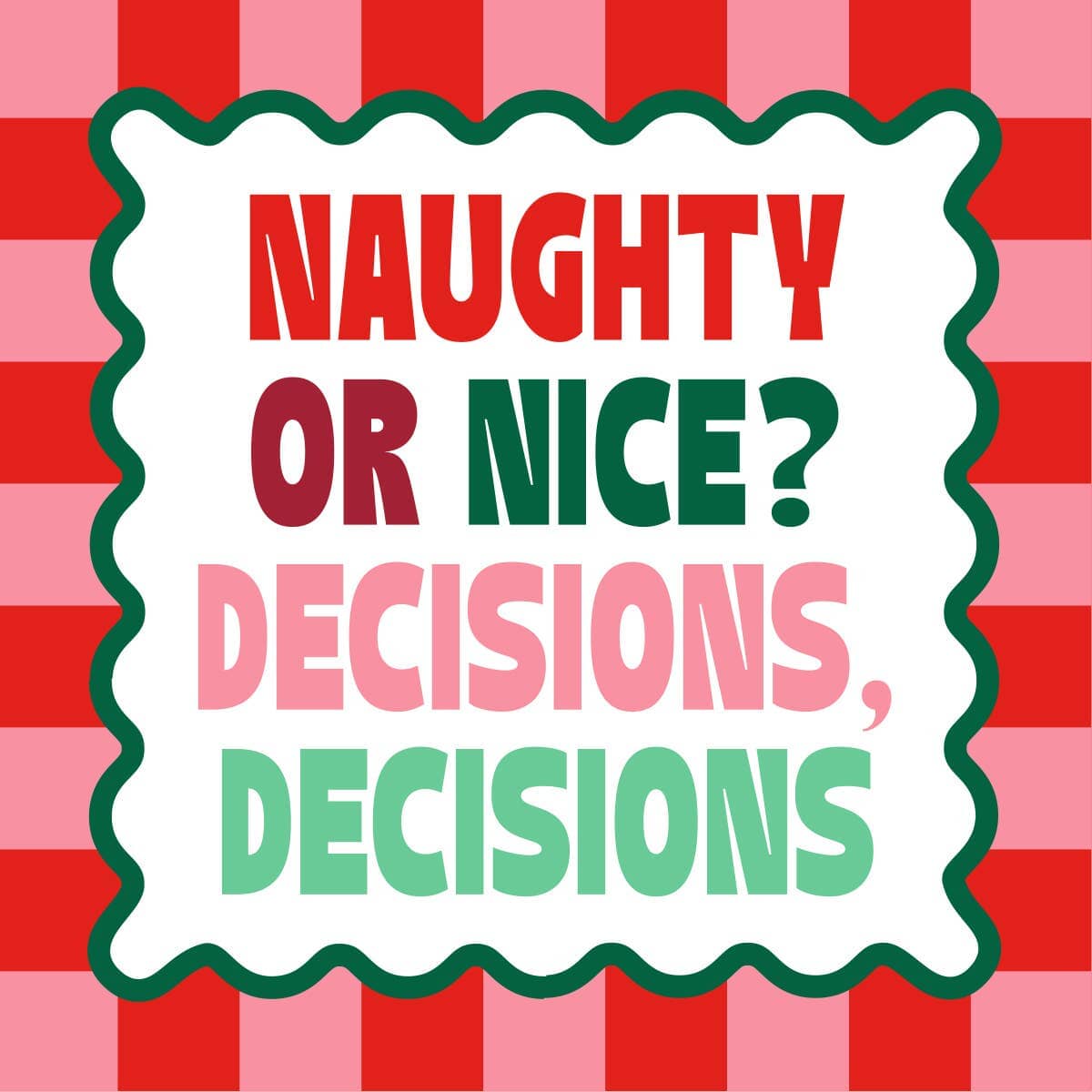 Funny Christmas Cocktail Napkins | Decisions Decisions - 20ct