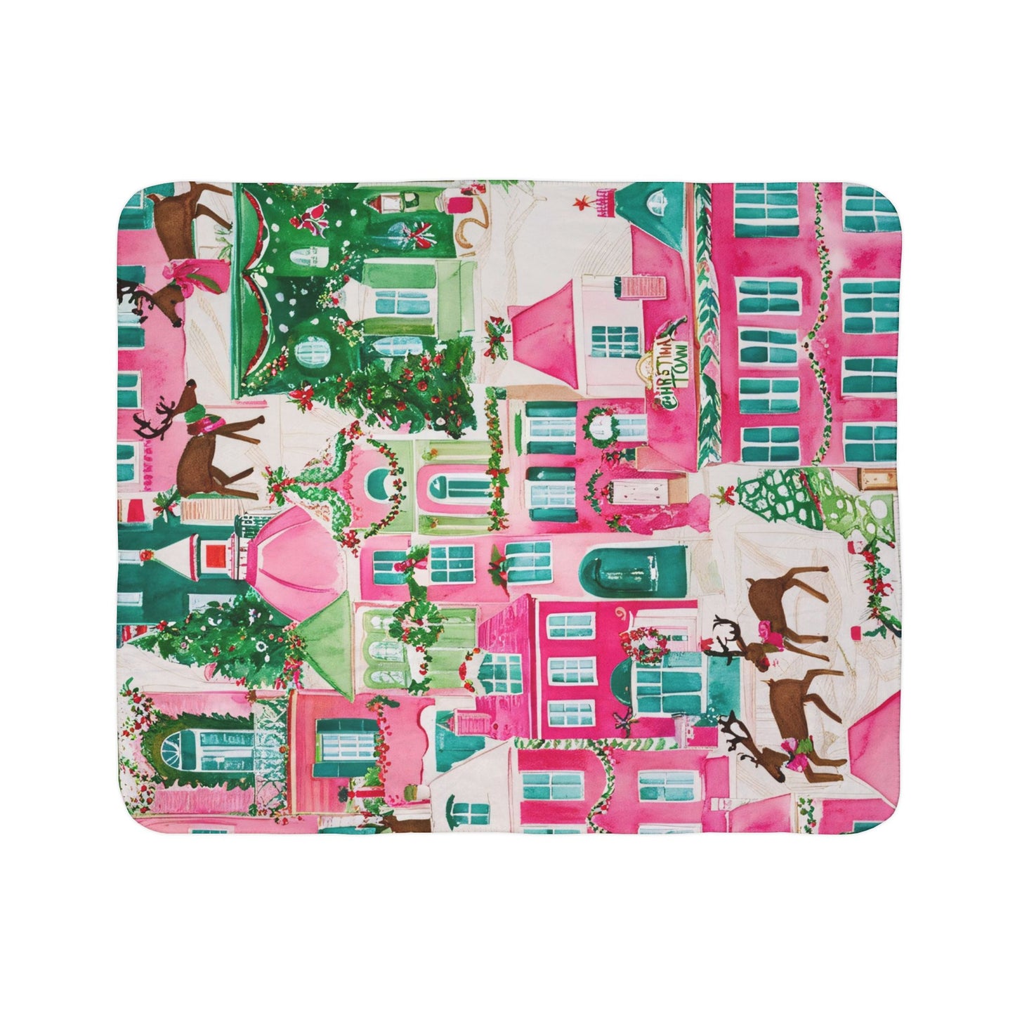 Christmas Village Fleece Blanket | 50" x 60"
