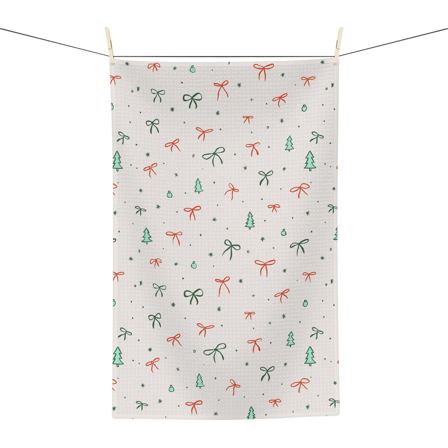 Christmas Ribbon Tea Towel