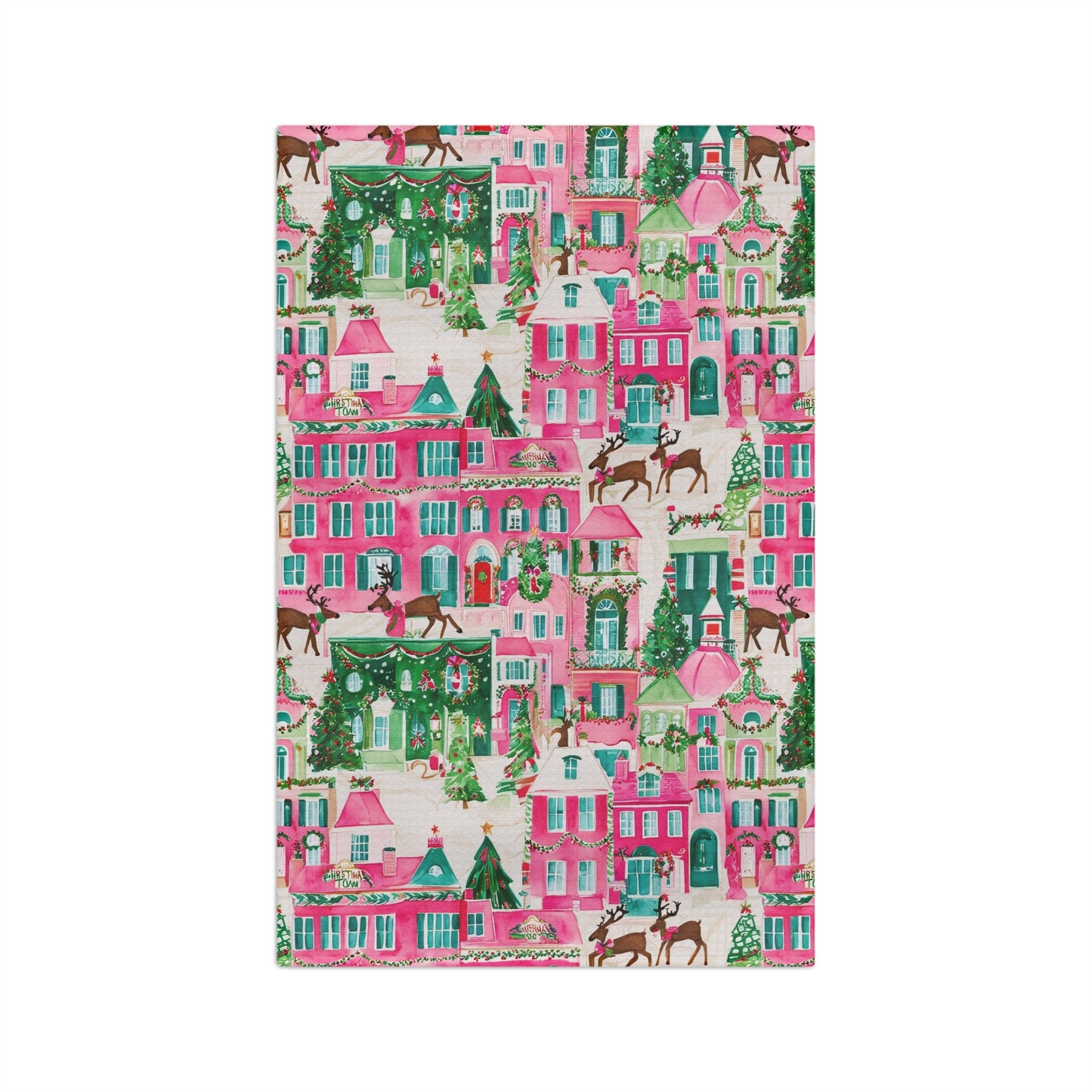 Christmas Village Tea Towel