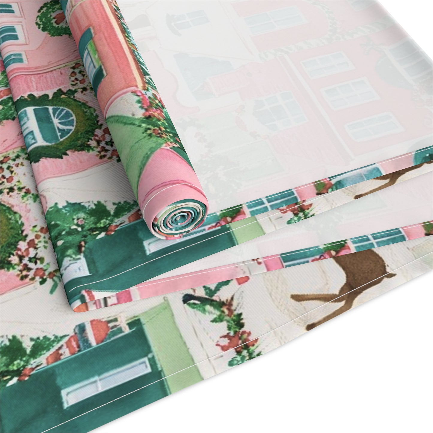 Holiday Village Table Runner | 16" x 72"