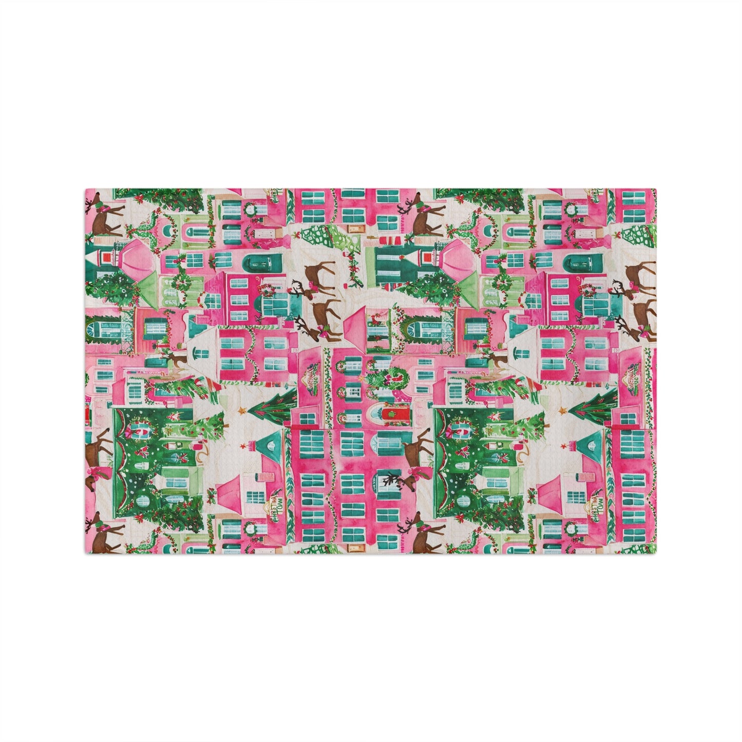 Christmas Village Tea Towel