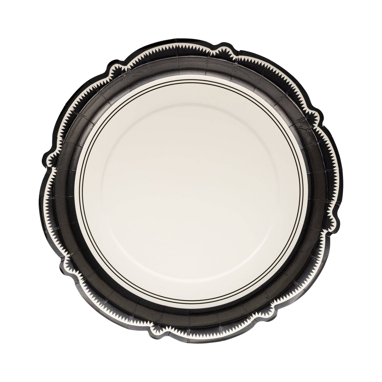 Black Bracket Edge Paper Plate 10" | 8 count
