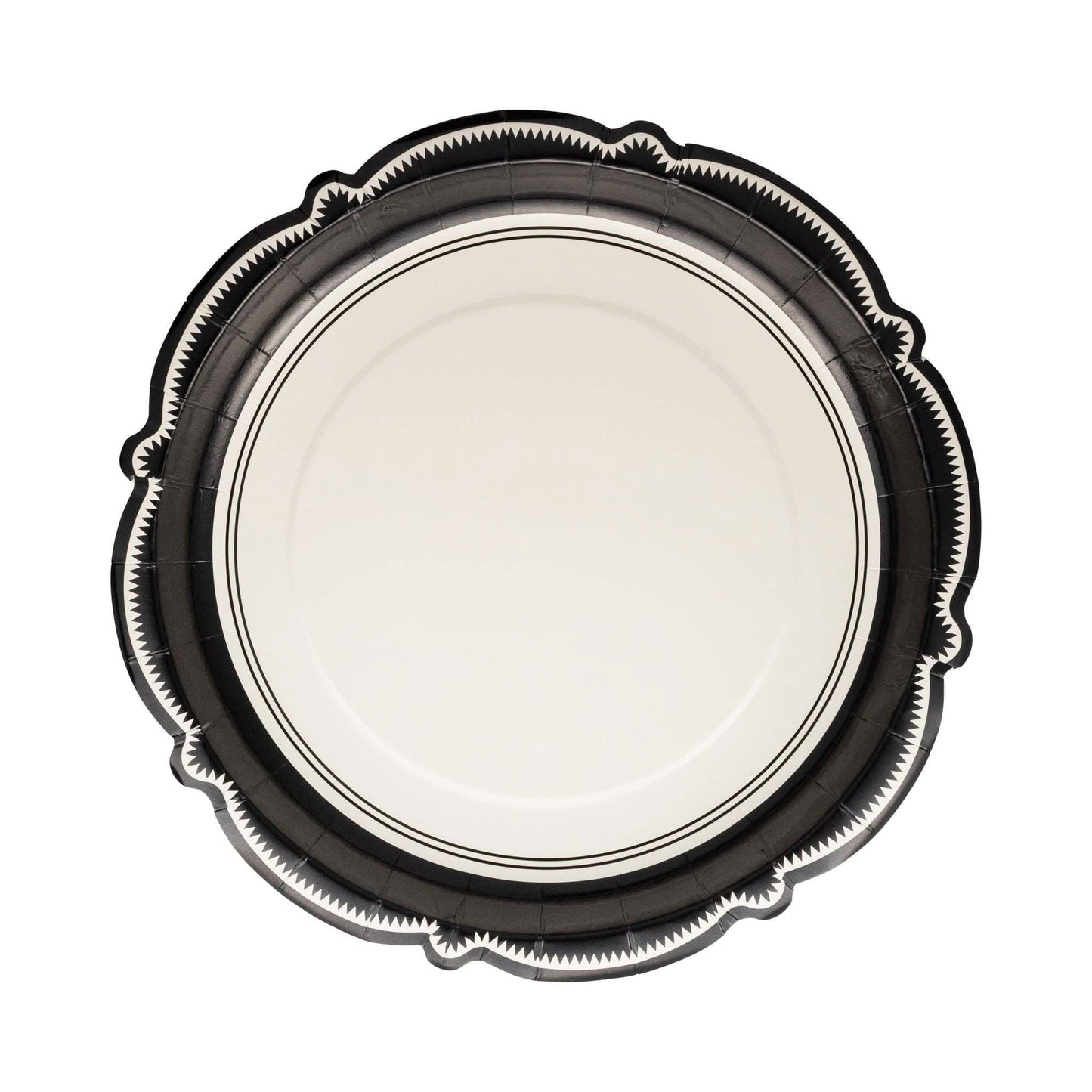 Black Bracket Edge Paper Plate 10" | 8 count