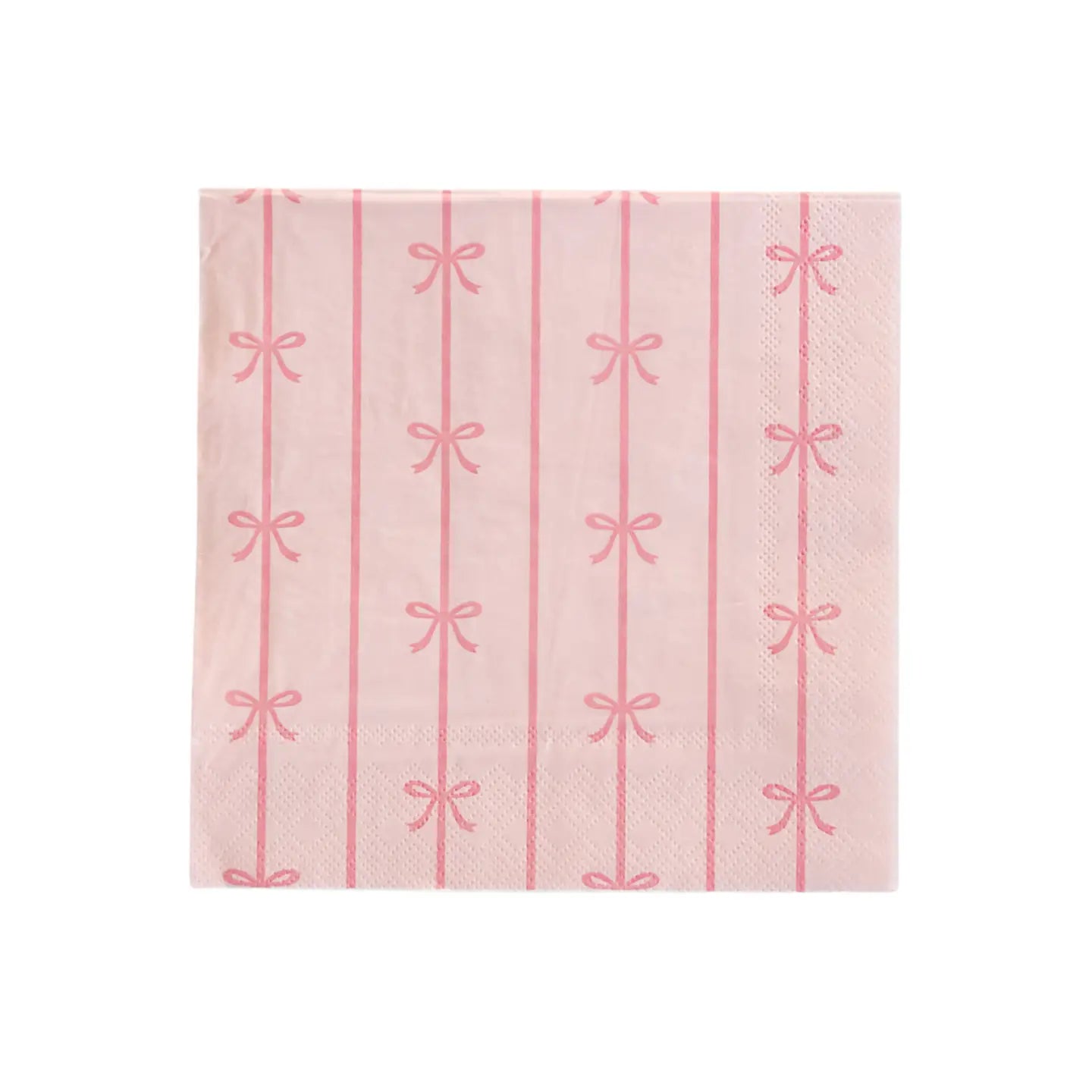 Petal Pink Signature Bow Large Napkins | 20 count