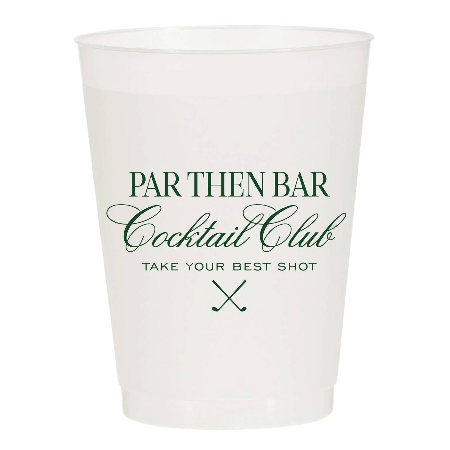 Par Then Bar Frosted Cups | Masters |  Pack of 10