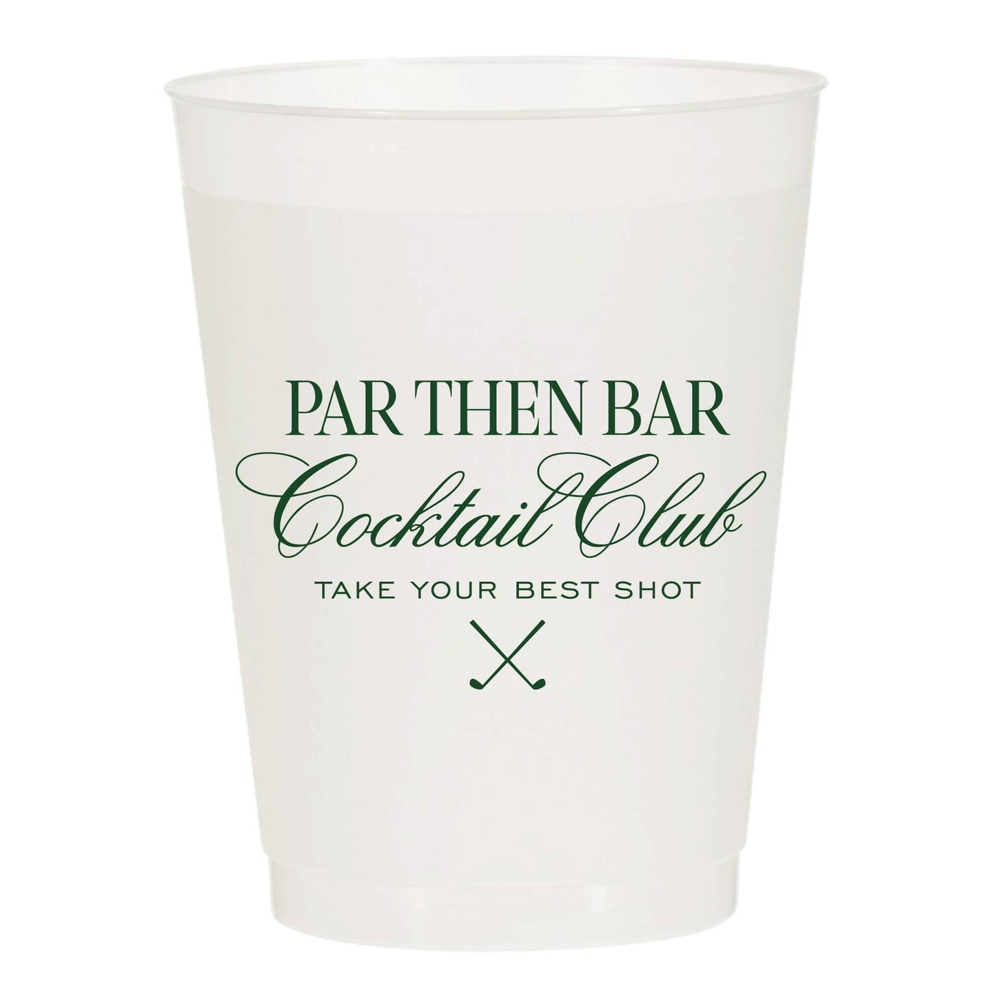 Par Then Bar Frosted Cups | Masters | Pack of 10