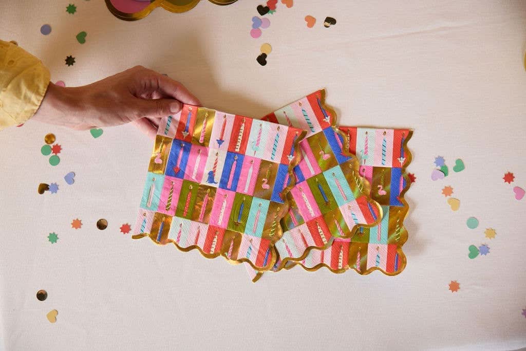 Birthday Wishes Lunch Napkin Set | 20 Count - Porcupine Paper Co.