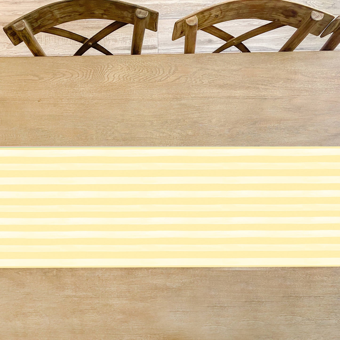 Butter Yellow Stripe Table Runner - Porcupine Paper Co.
