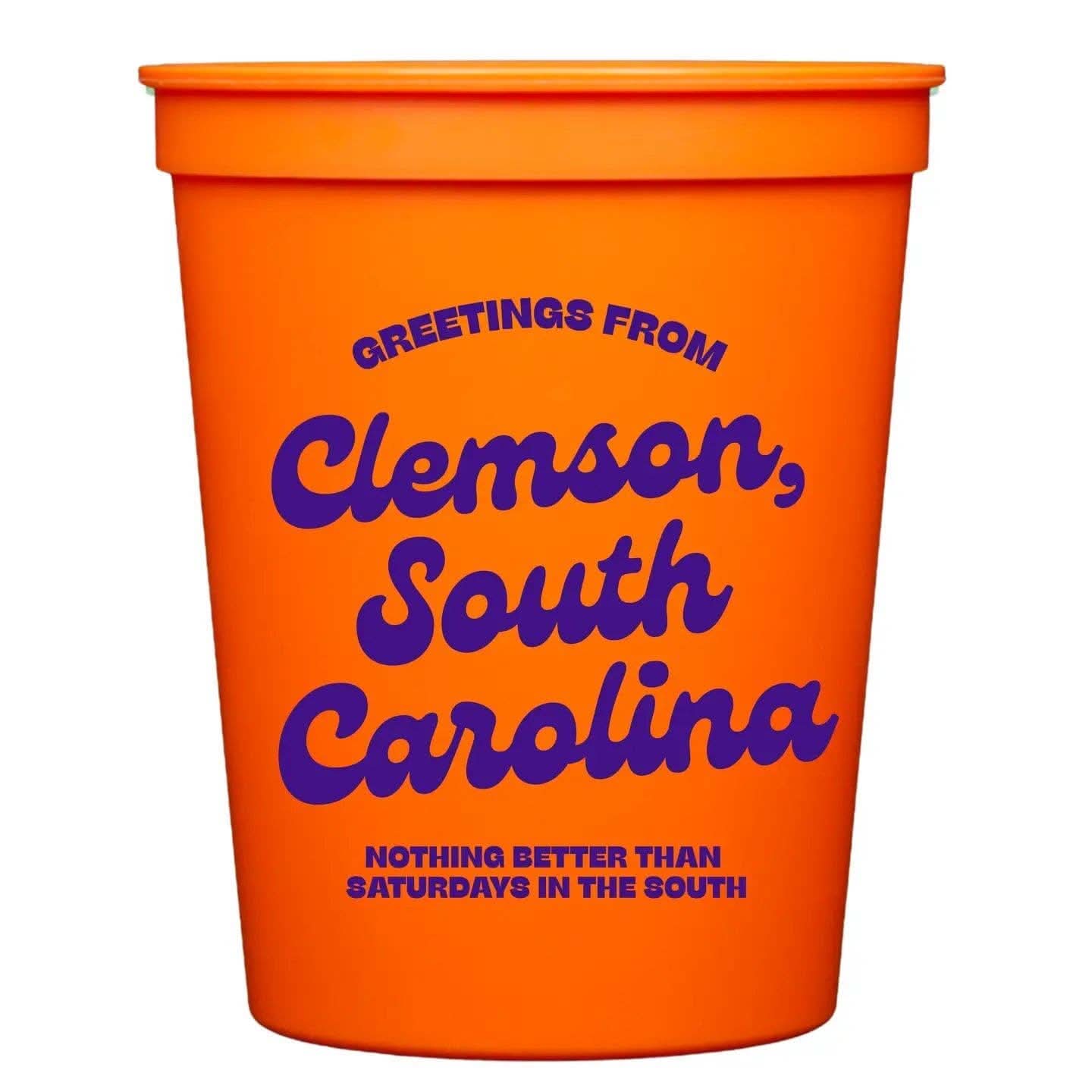 Greetings From Clemson South Carolina Stadium Cups | Set of 10