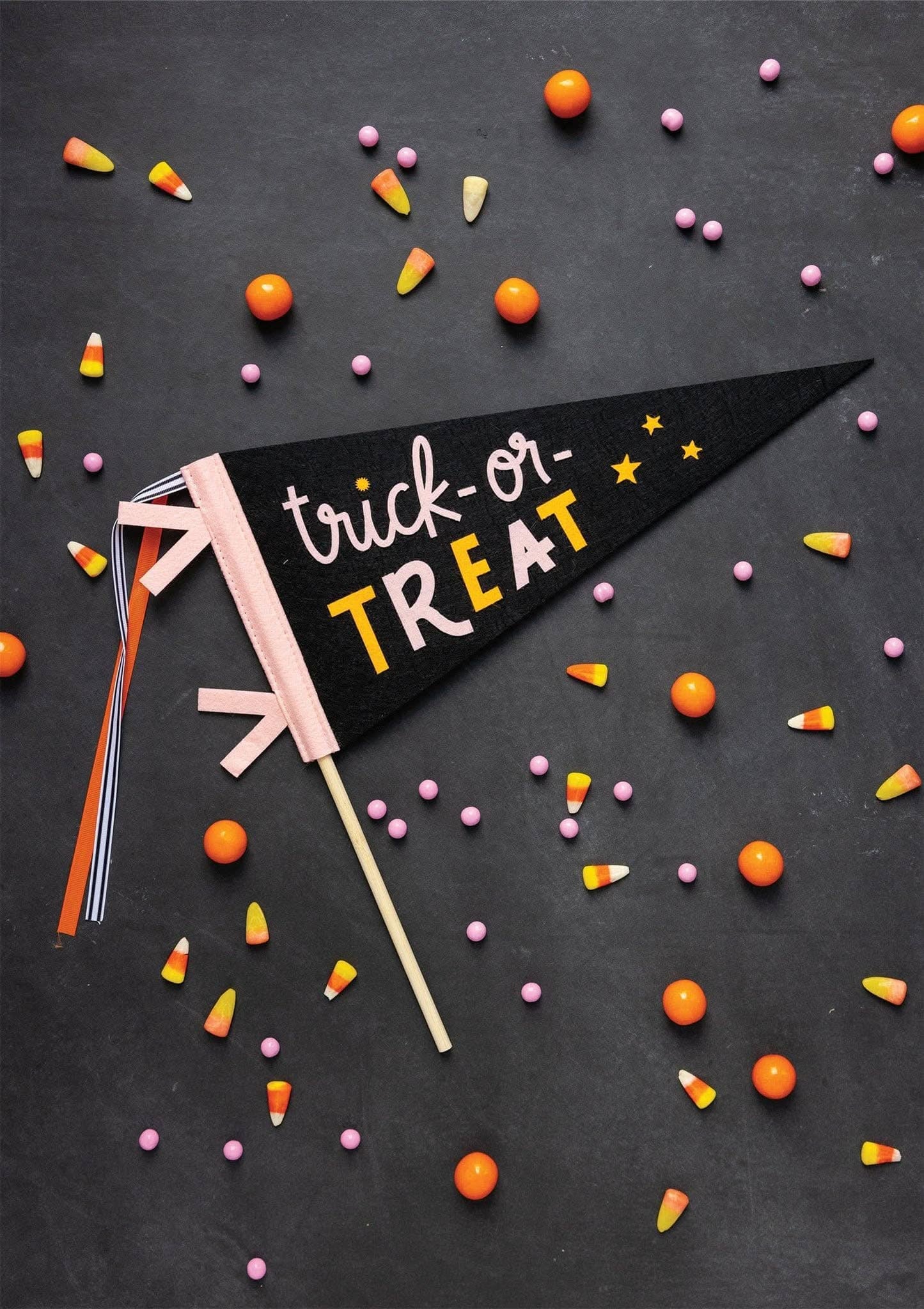 Trick or Treat Felt Pennant Banner - Porcupine Paper Co.