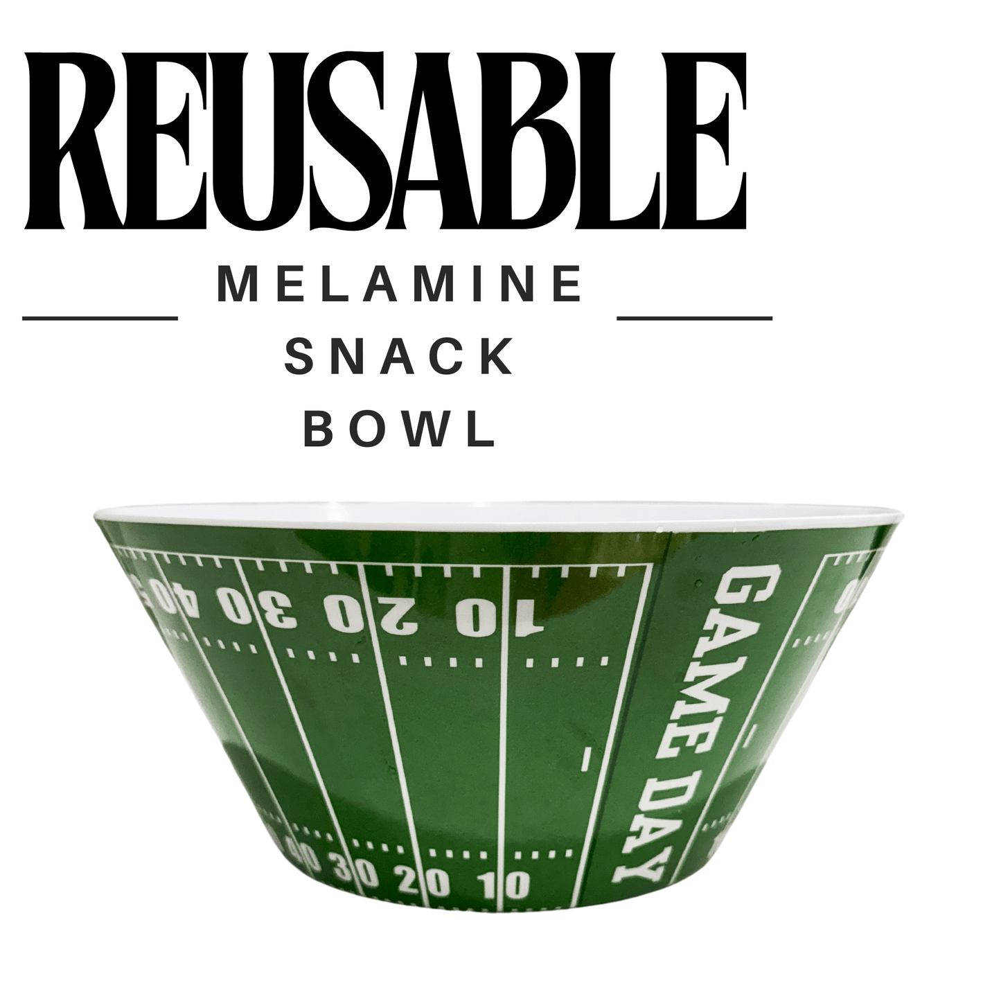 Football Reusable Snack Chip Bowl