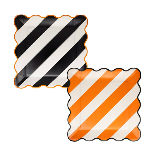 Striped 10" Paper Plates 10" | Set of 8