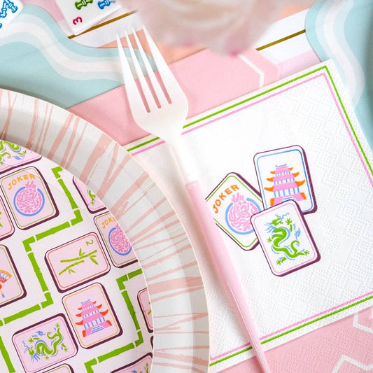 PRE-ORDER | Mahjong Cocktail Napkins - Porcupine Paper Co.