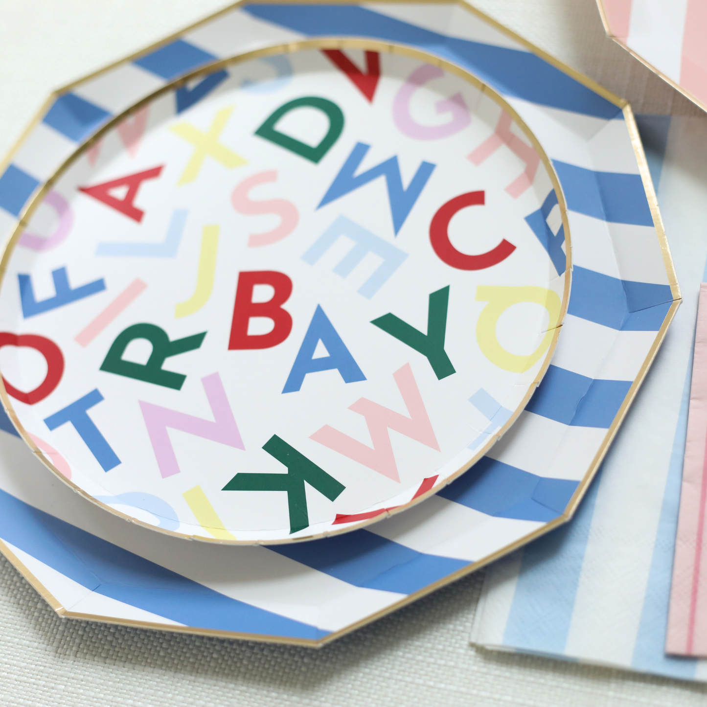 Alphabet Soup Small Plates 8.25" | Set of 8