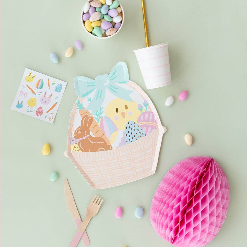 Easter Fun Large Basket Plates | Pack of 8
