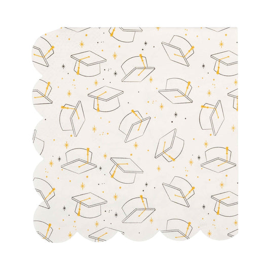 Set of 18 Grad Cap Cocktail Napkins by My Mind’s Eye featuring graduation cap design for celebratory gatherings