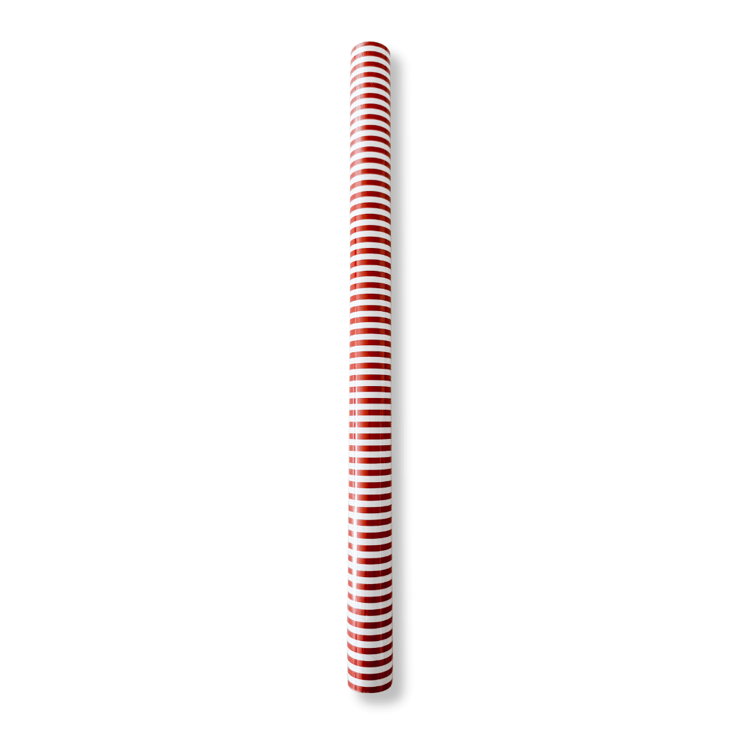 Red Striped Paper Table Runner | 19.5” x 150”