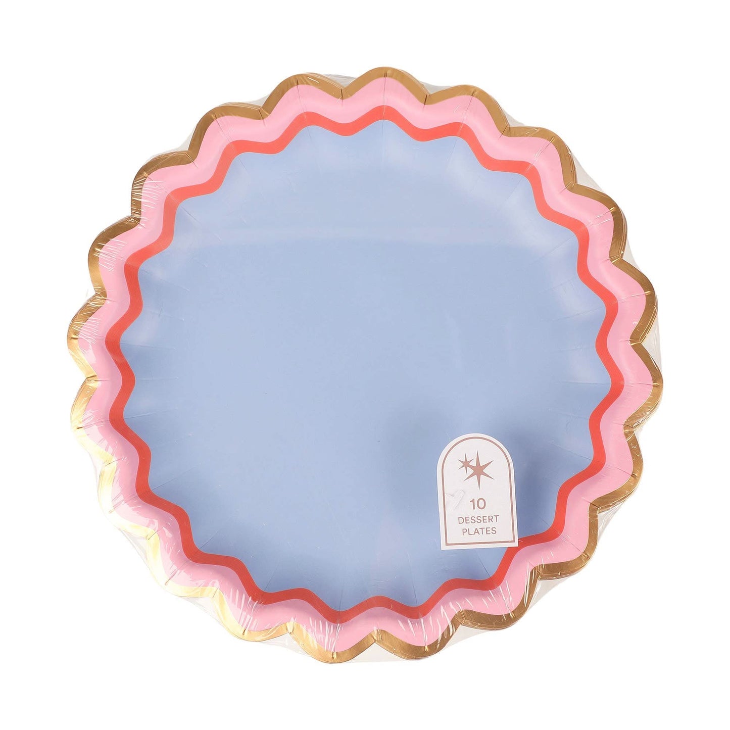 Rainbow Ric Rac Assorted Dessert Plates 8" | Set of 10 - Porcupine Paper Co.