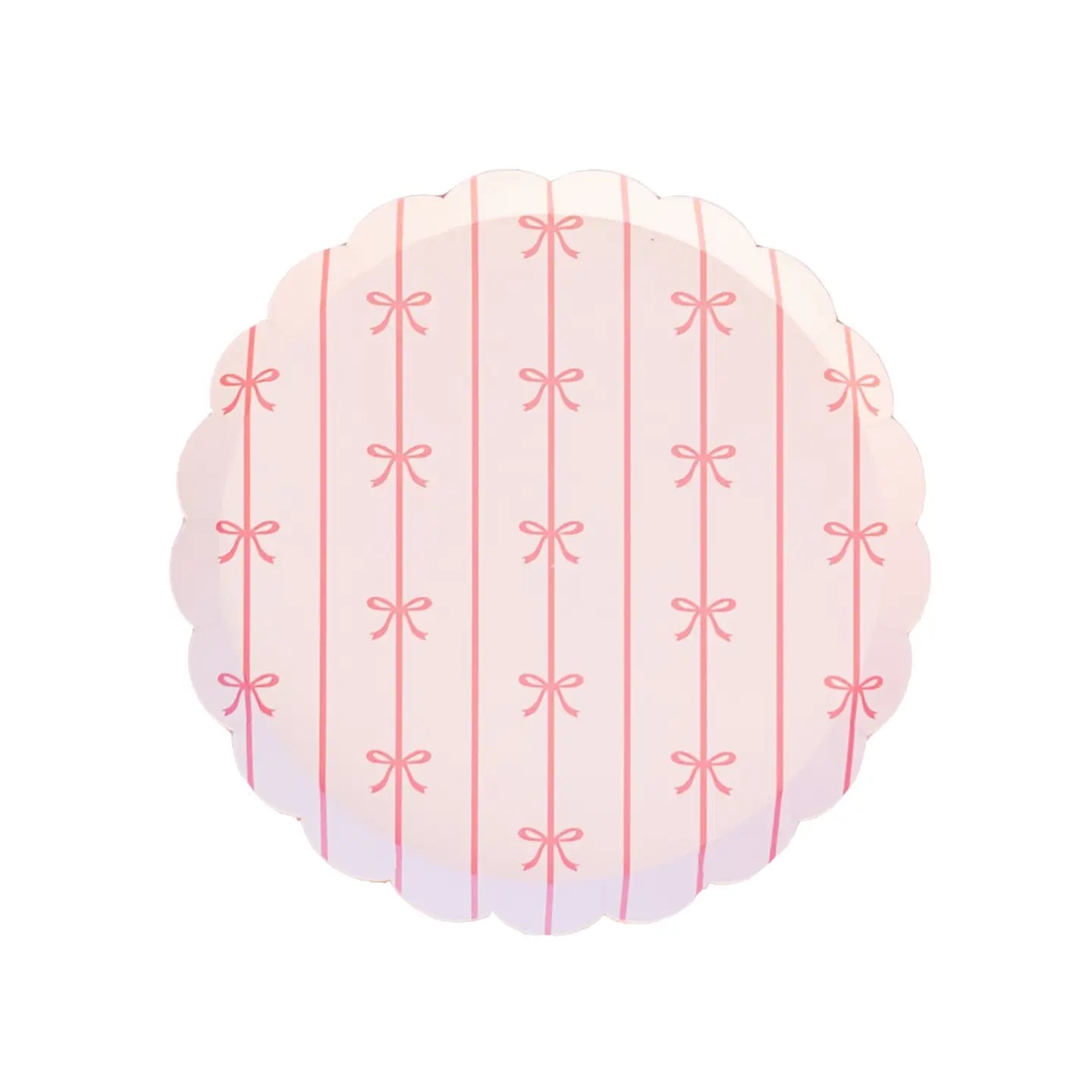 Petal Pink Signature Bow Small Plates | 8ct