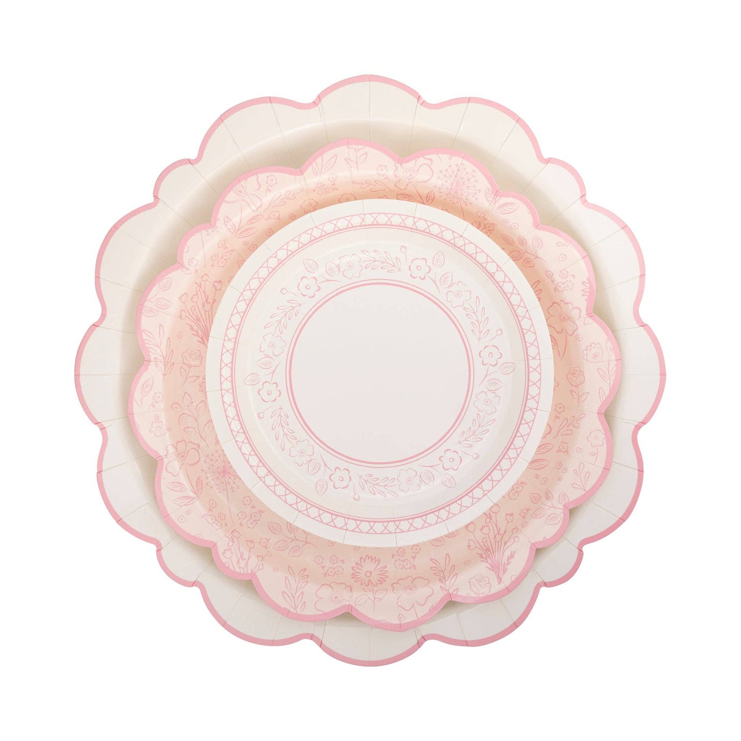 Pembroke Small Pink Floral 7" Plate | Pack of 8