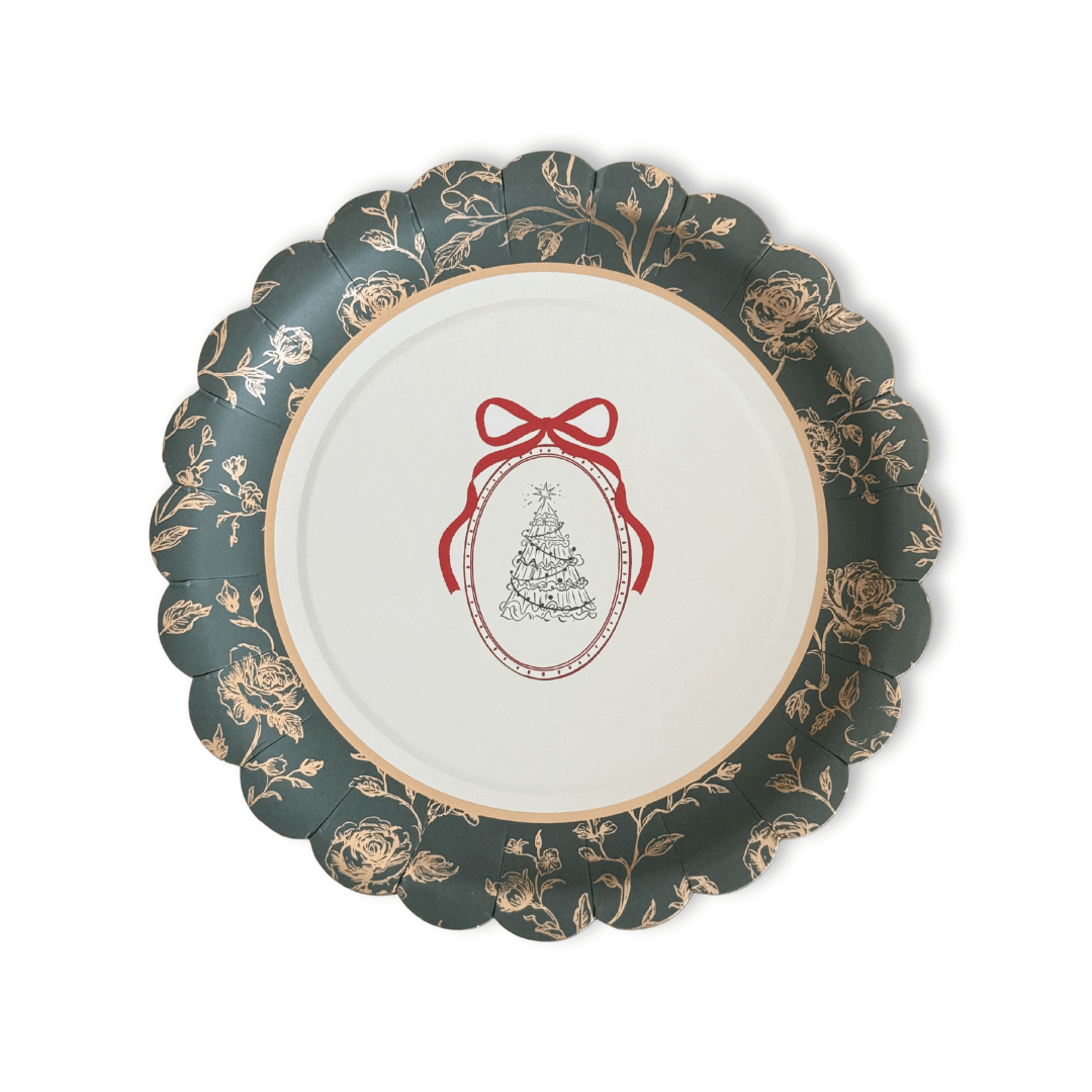 Hearth & Holly Vintage Floral Dessert Plates 8.5" | 12 count