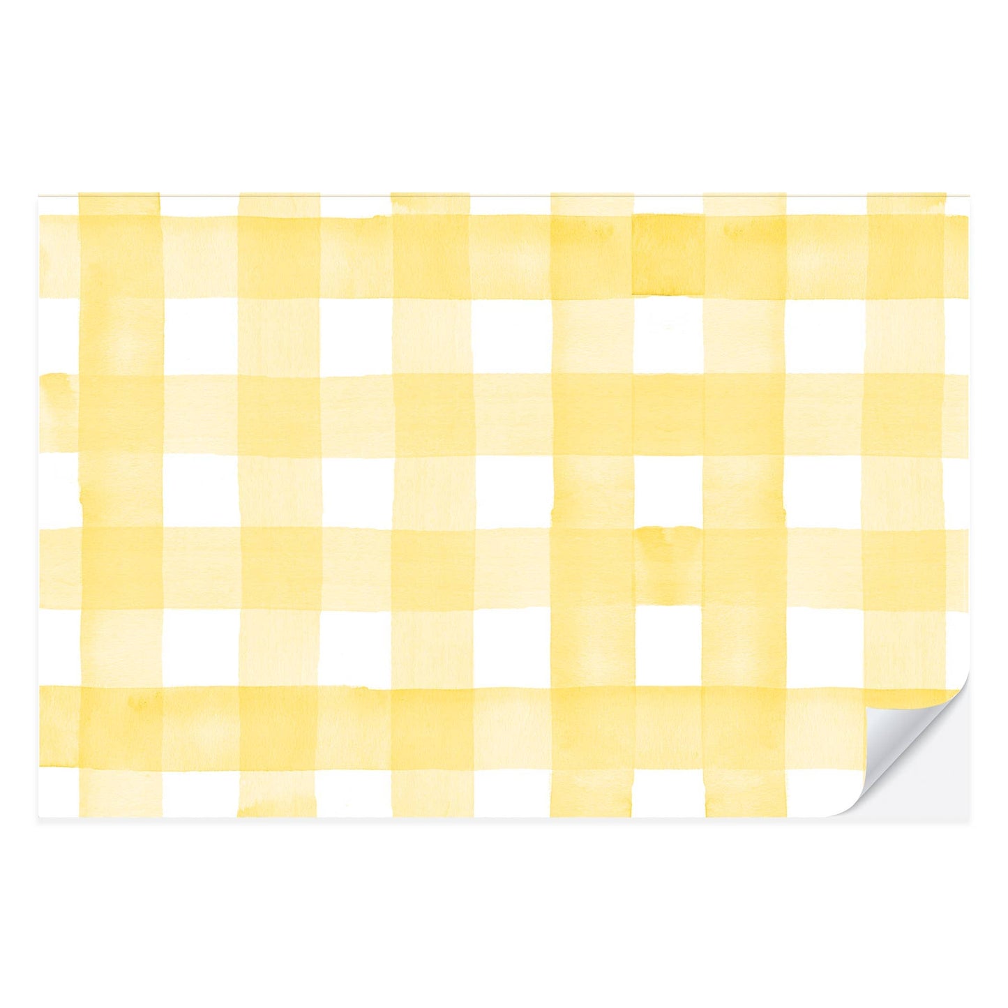 Sunny Yellow Gingham Placemat Pad | 25 pack