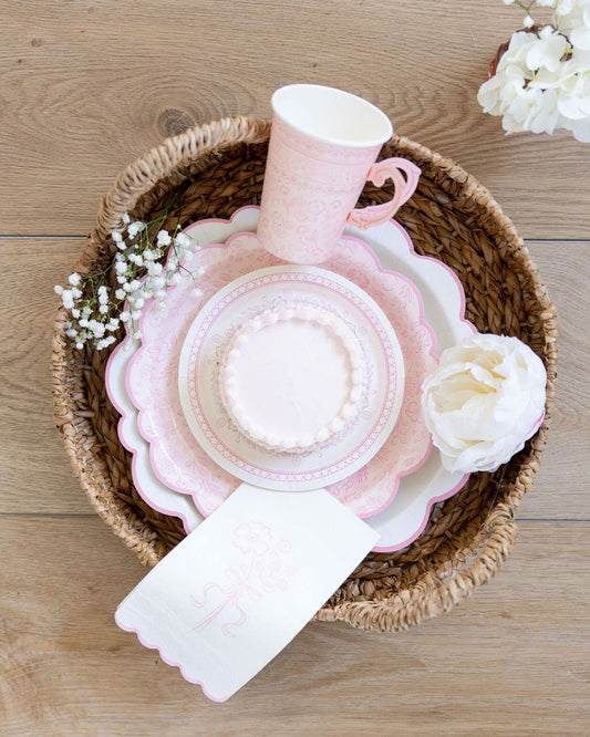 Set of Pembroke Paper Dinner Napkins by My Mind’s Eye, featuring elegant floral design, pack of 24 for special occasions.