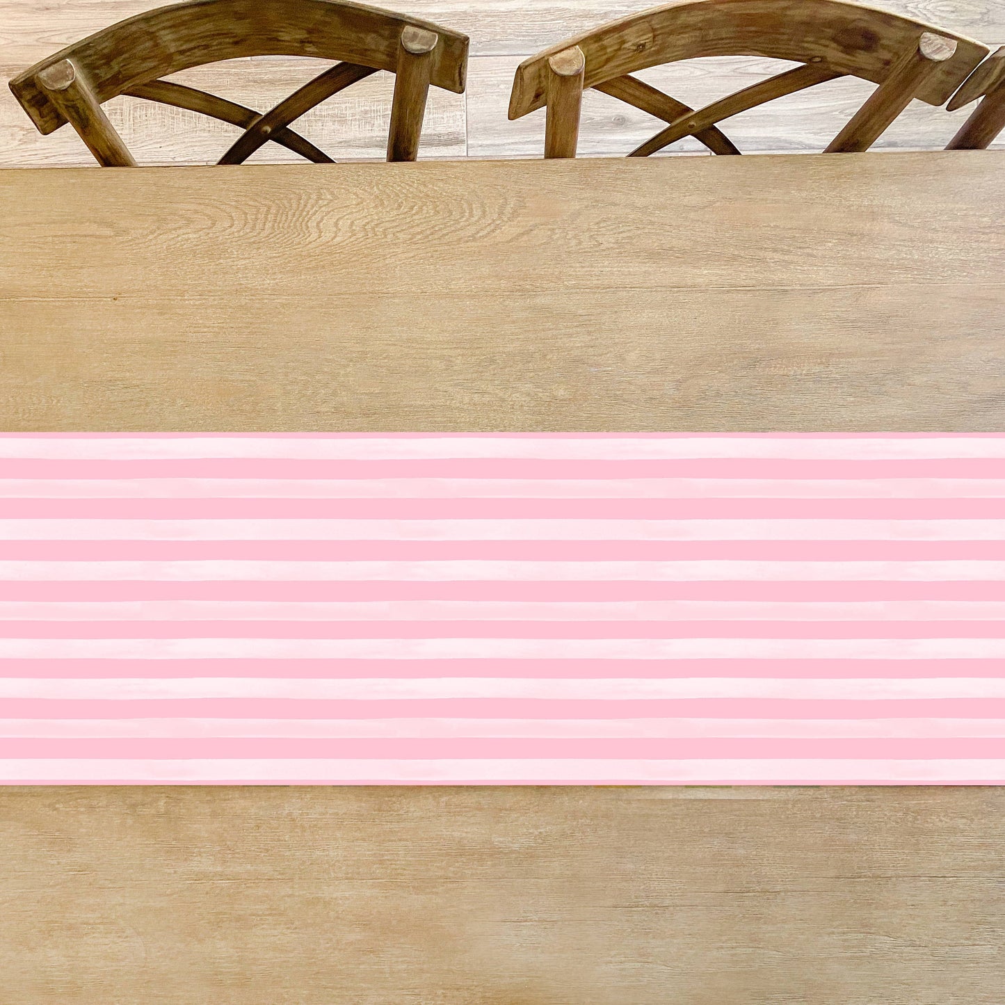 Pretty Pink Stripe Table Runner