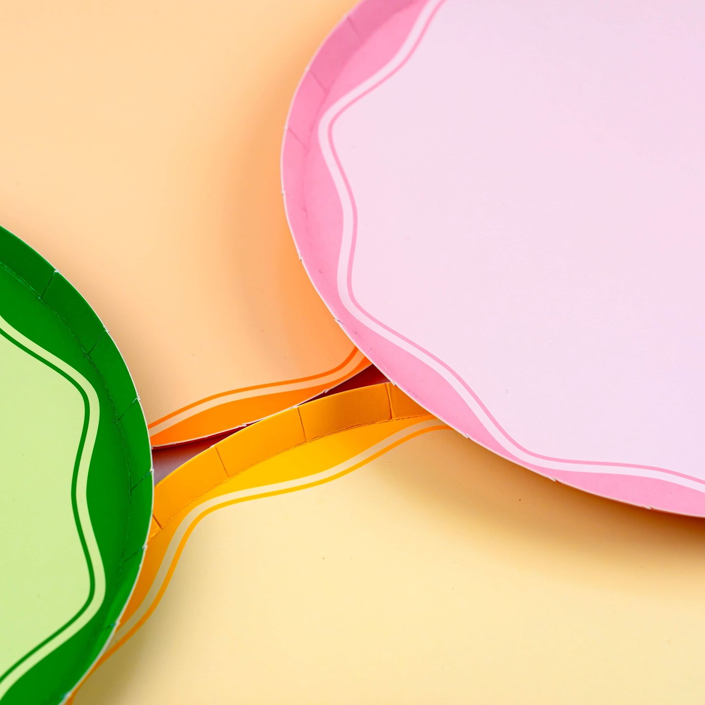 Pink Color Block Dinner Paper Plates 10.5" | Set of 8 - Porcupine Paper Co.