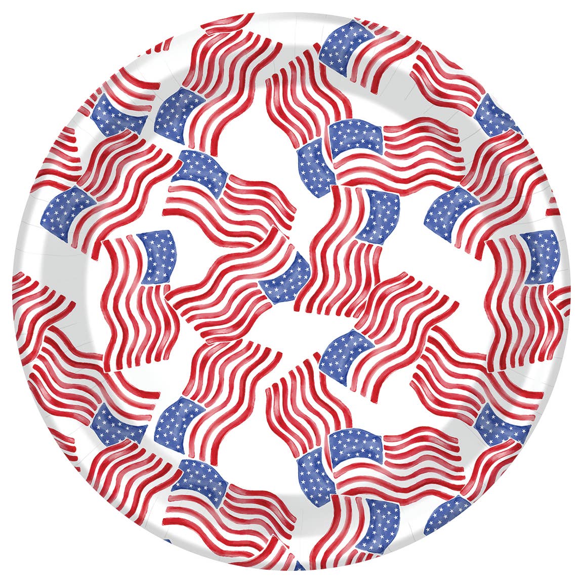10" Square Paper Plate Stars & Stripes | 8 count