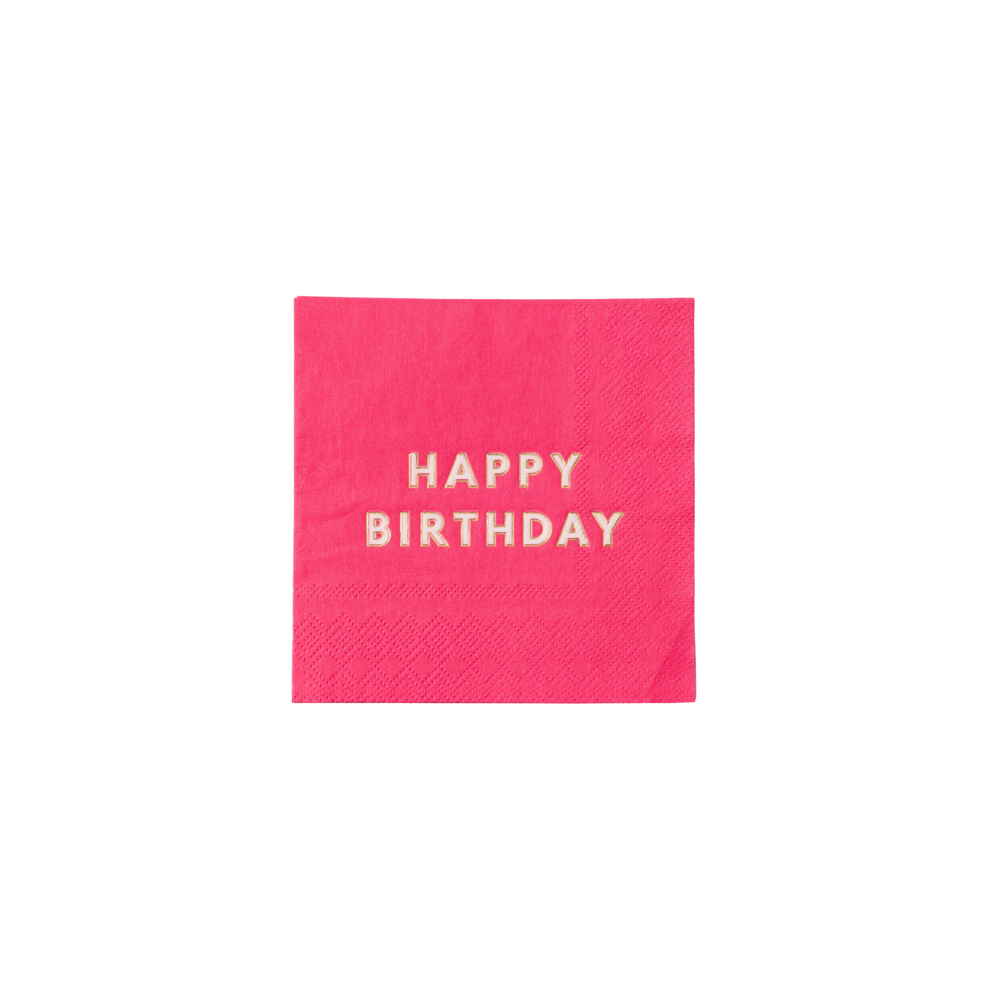 Hot Pink Happy Birthday Cocktail Napkins