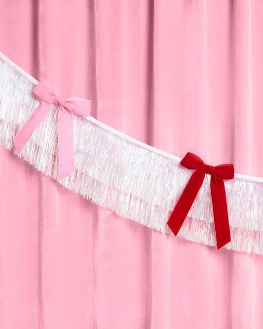6 ft Bow Bliss banner by xo, Fetti featuring colorful bow designs for festive decorations and celebrations