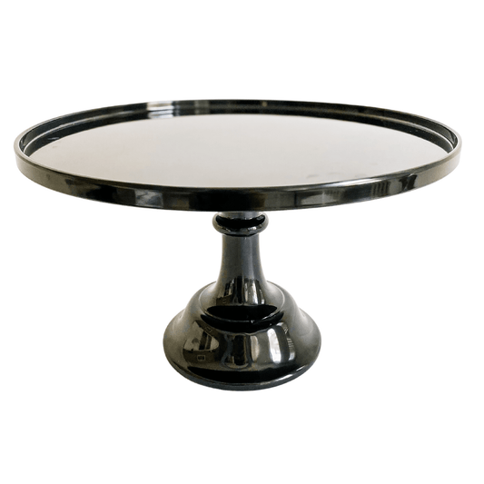 Black melamine cake stand with cupcake tiers, ideal for dessert display, from Sprinkles & Confetti Party Supplies