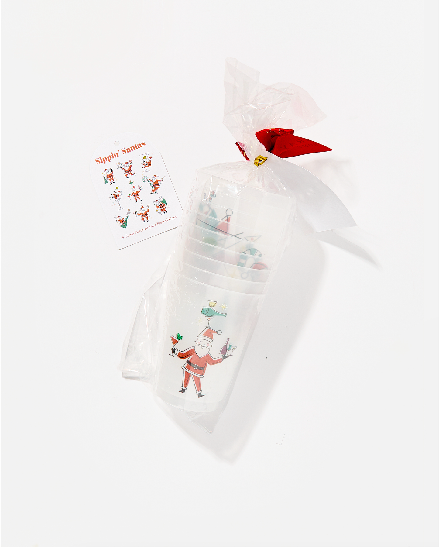 Sippin' Santas Frosted Cups 16oz. | 9 count