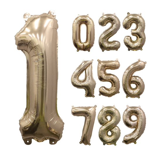 Gold Mylar Number Balloon | 32in