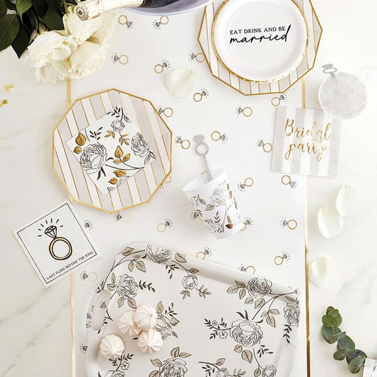 Set of six Last Fling cocktail napkins by Slant Collections, featuring elegant design for parties and gatherings.
