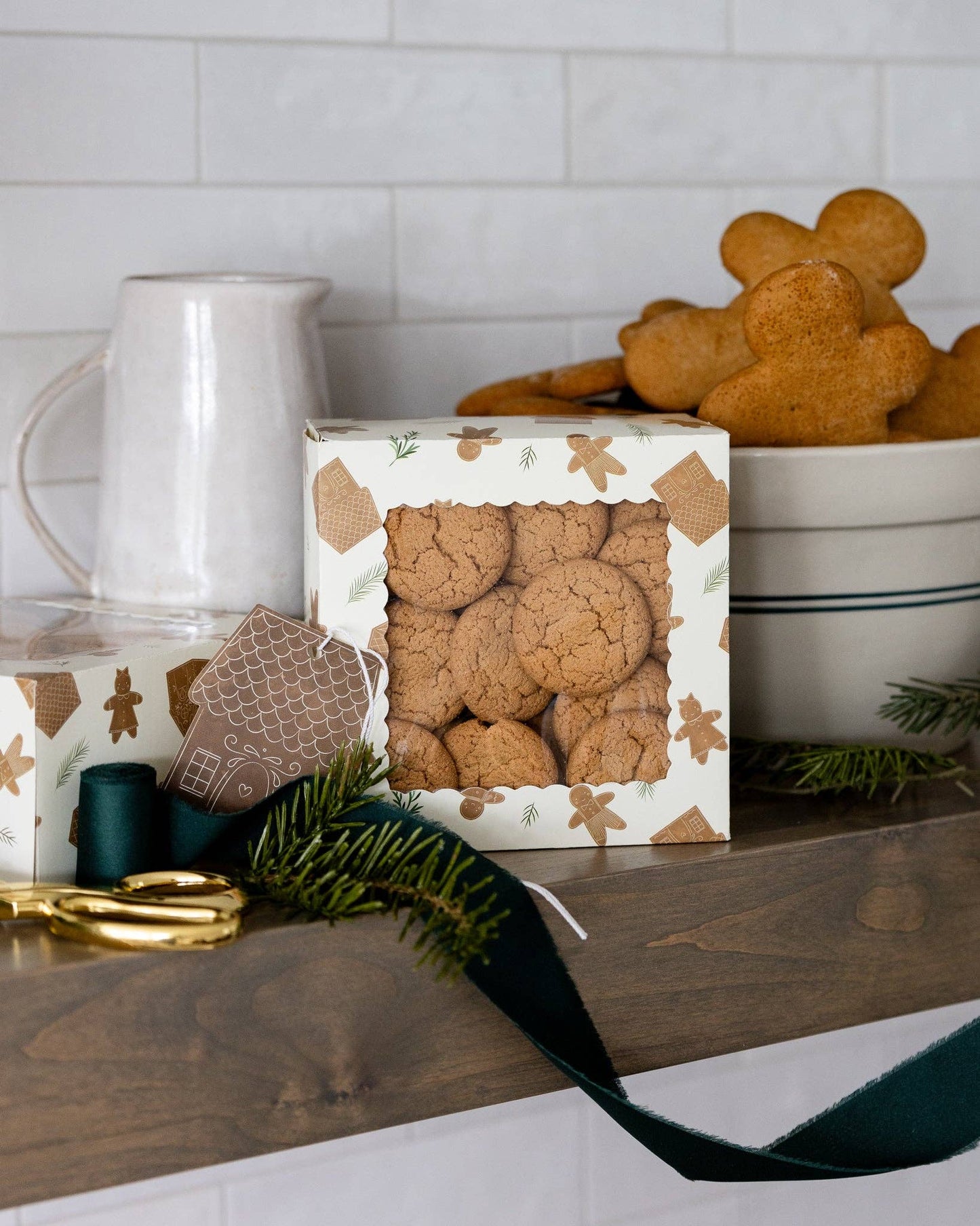 Whimsy Gingerbread Cookie Boxes | 6 count