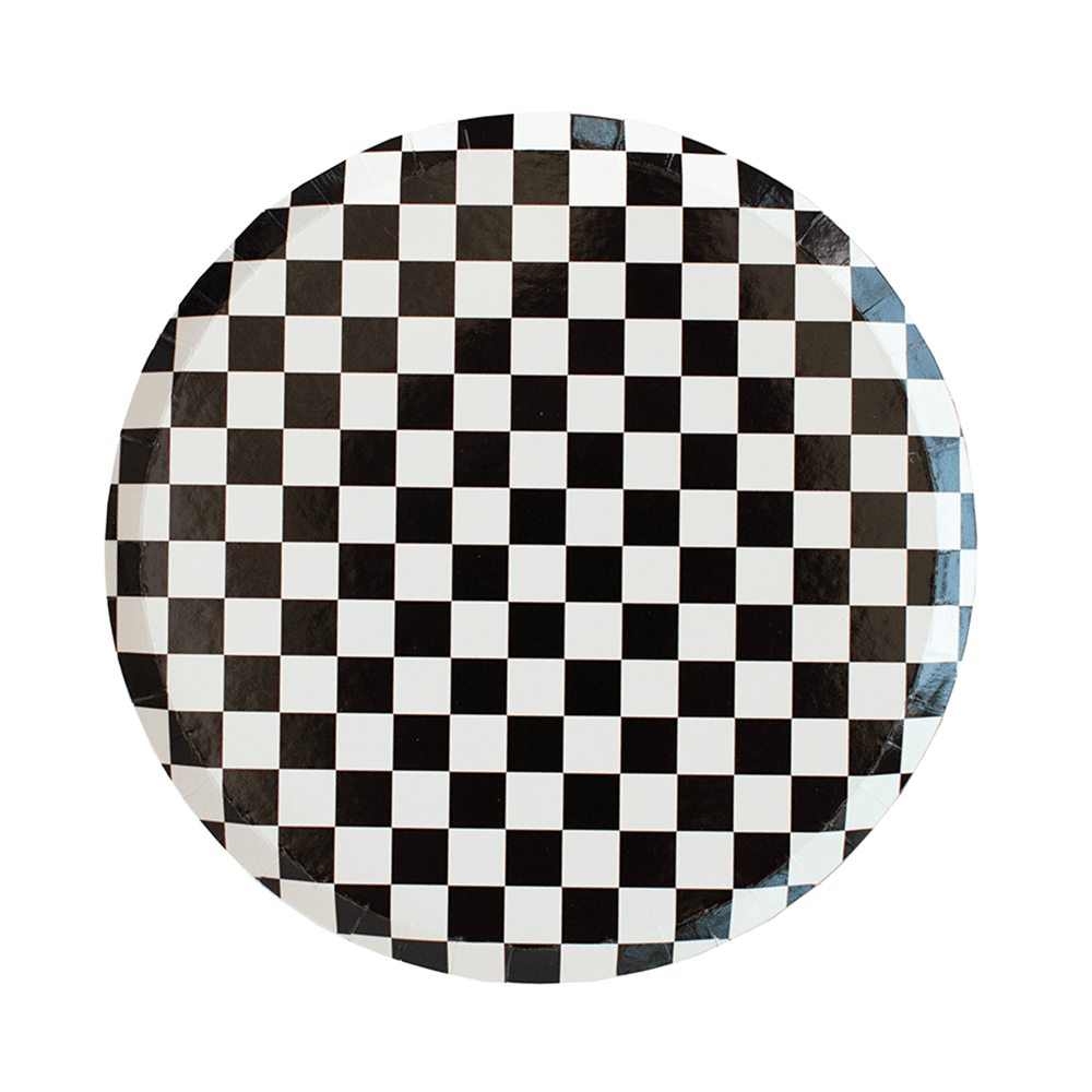 Set of eight 10-inch black plates from Jollity & Co. and Daydream Society, featuring sleek, modern design for stylish table settings.