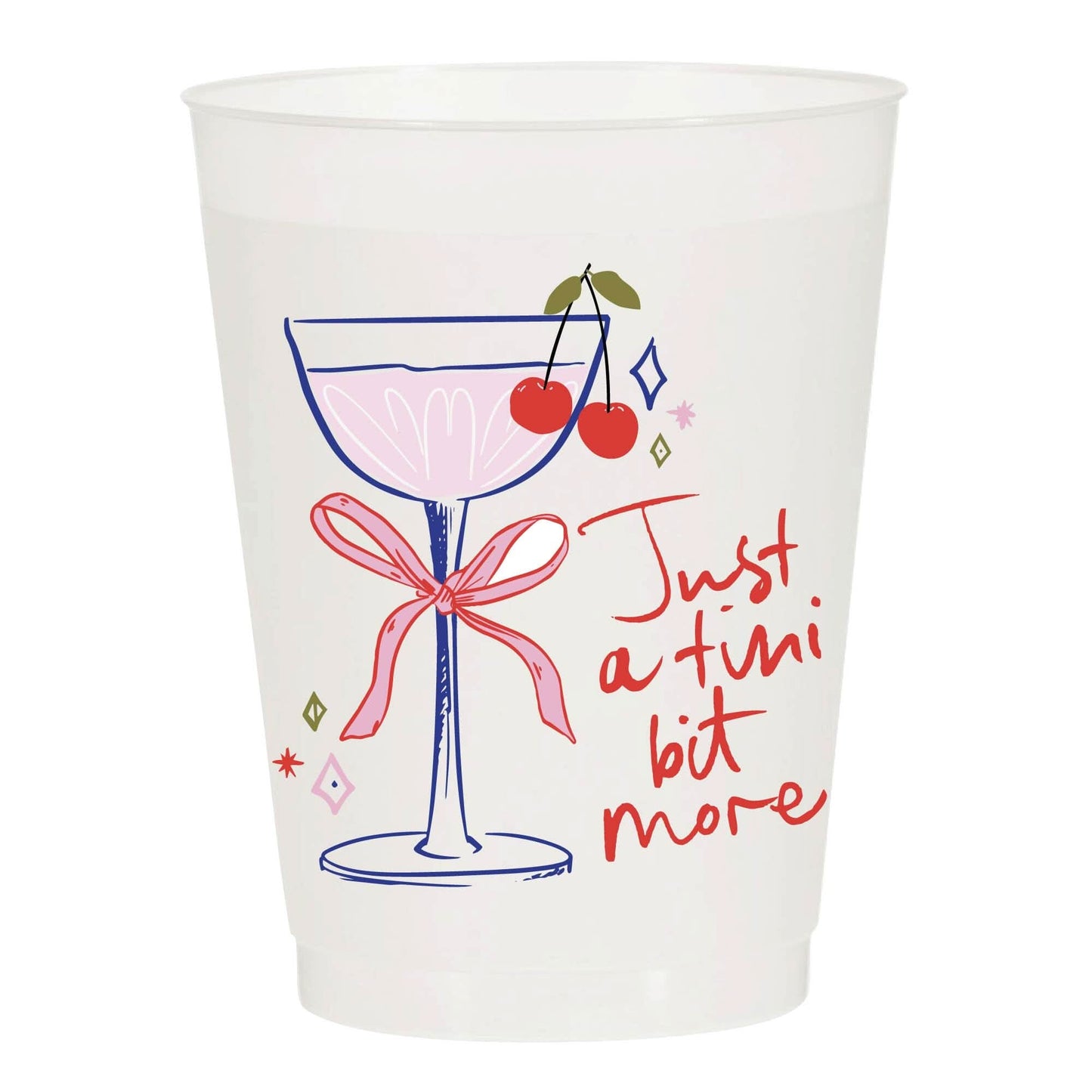 Just a Tini Bit More Frosted Cups | Pack of 6 - Porcupine Paper Co.