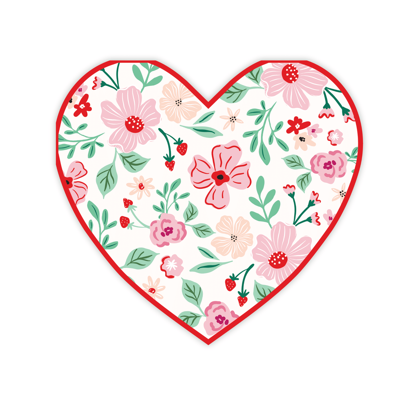 Pink & Red Floral Dinner Napkins | 20 Count - Porcupine Paper Co.